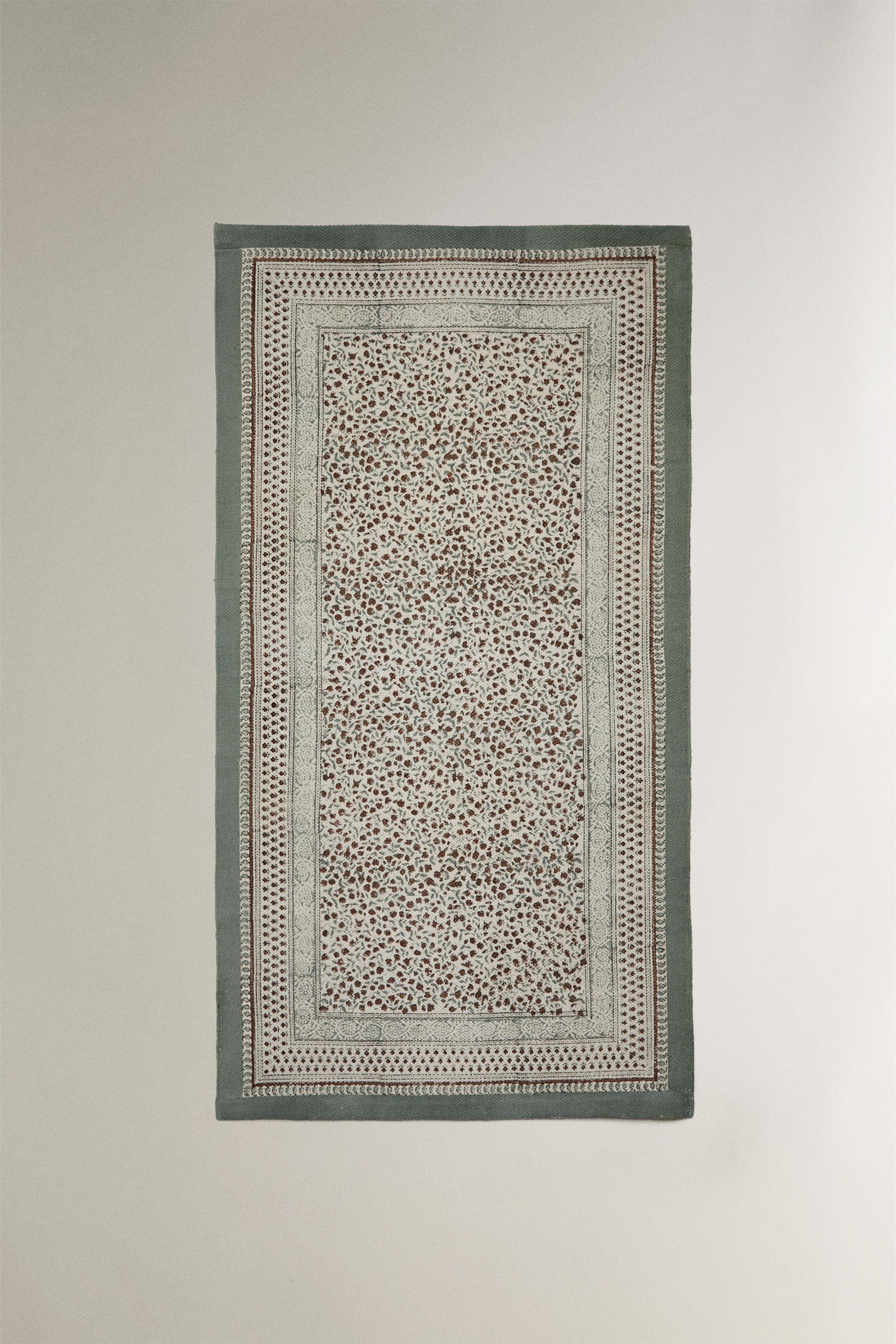 COTTON BLOCK PRINT AREA RUG